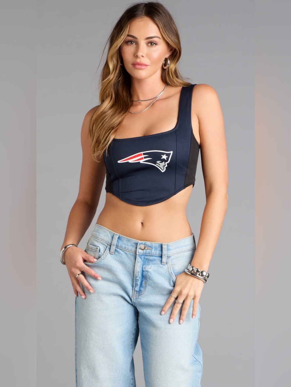WINDSOR NFL TEAM APPAREL New England Patriots corset Top